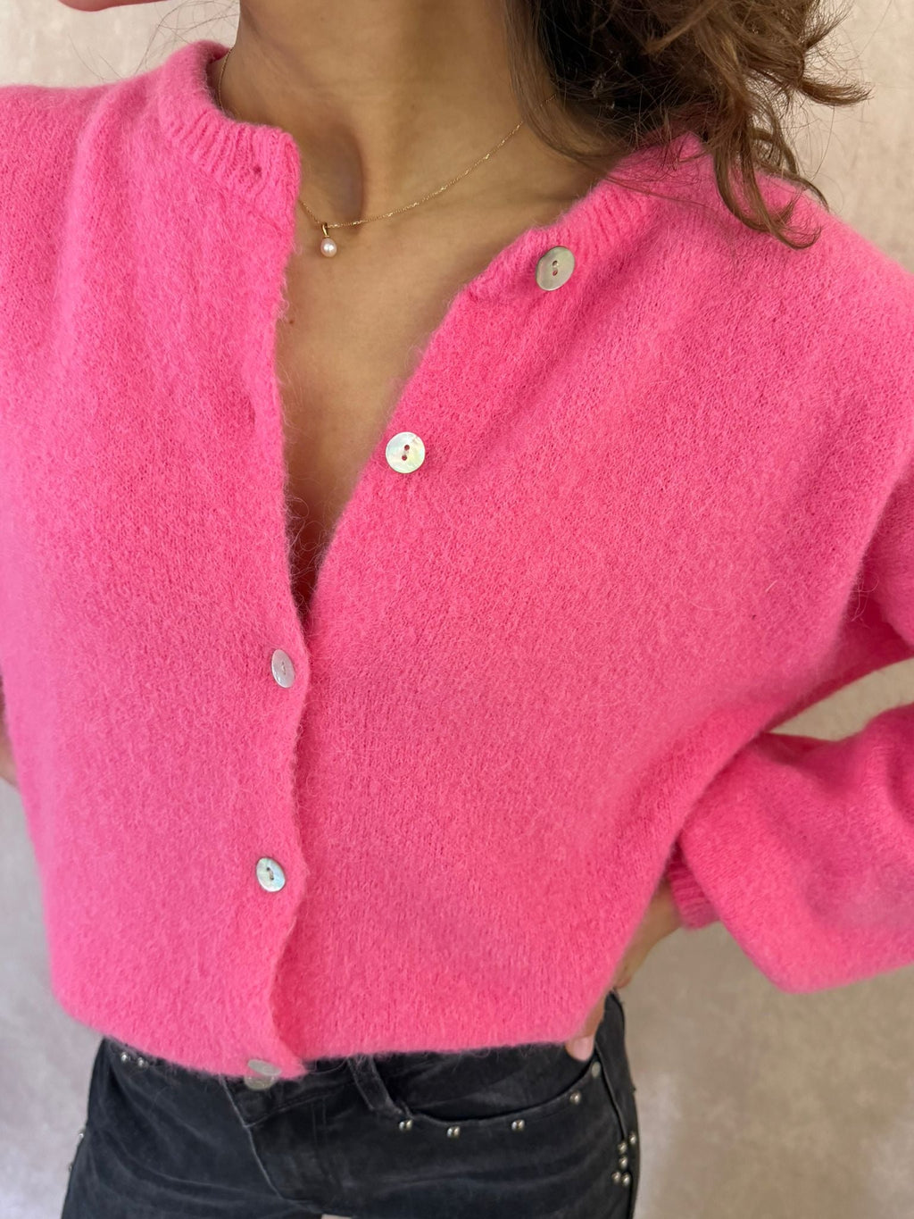 Gilet rose Sarah