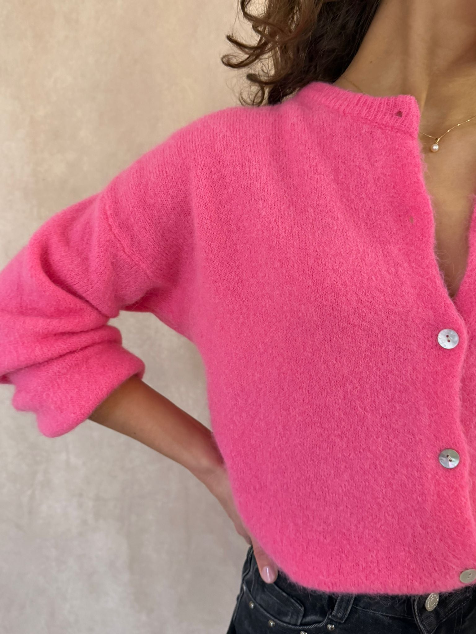 Gilet rose Sarah