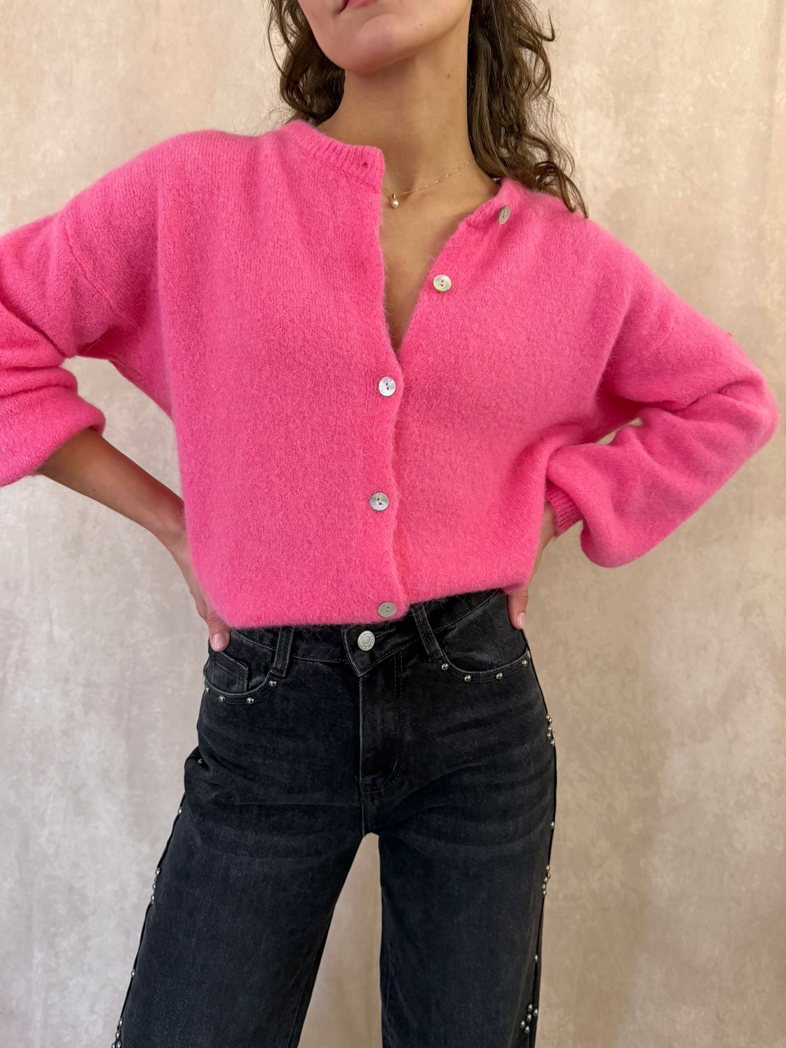 Gilet rose Sarah