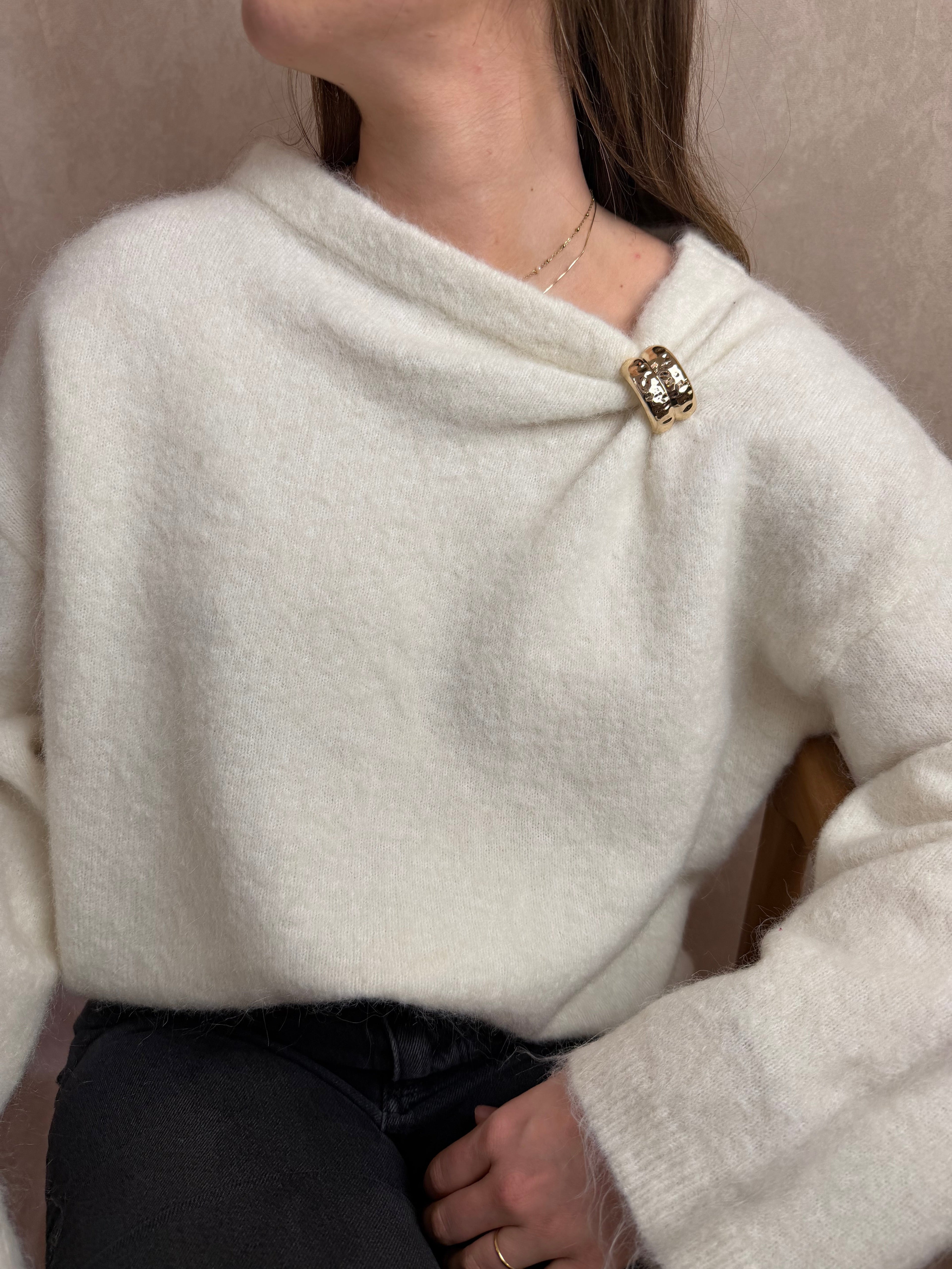 Pull écru Ambre