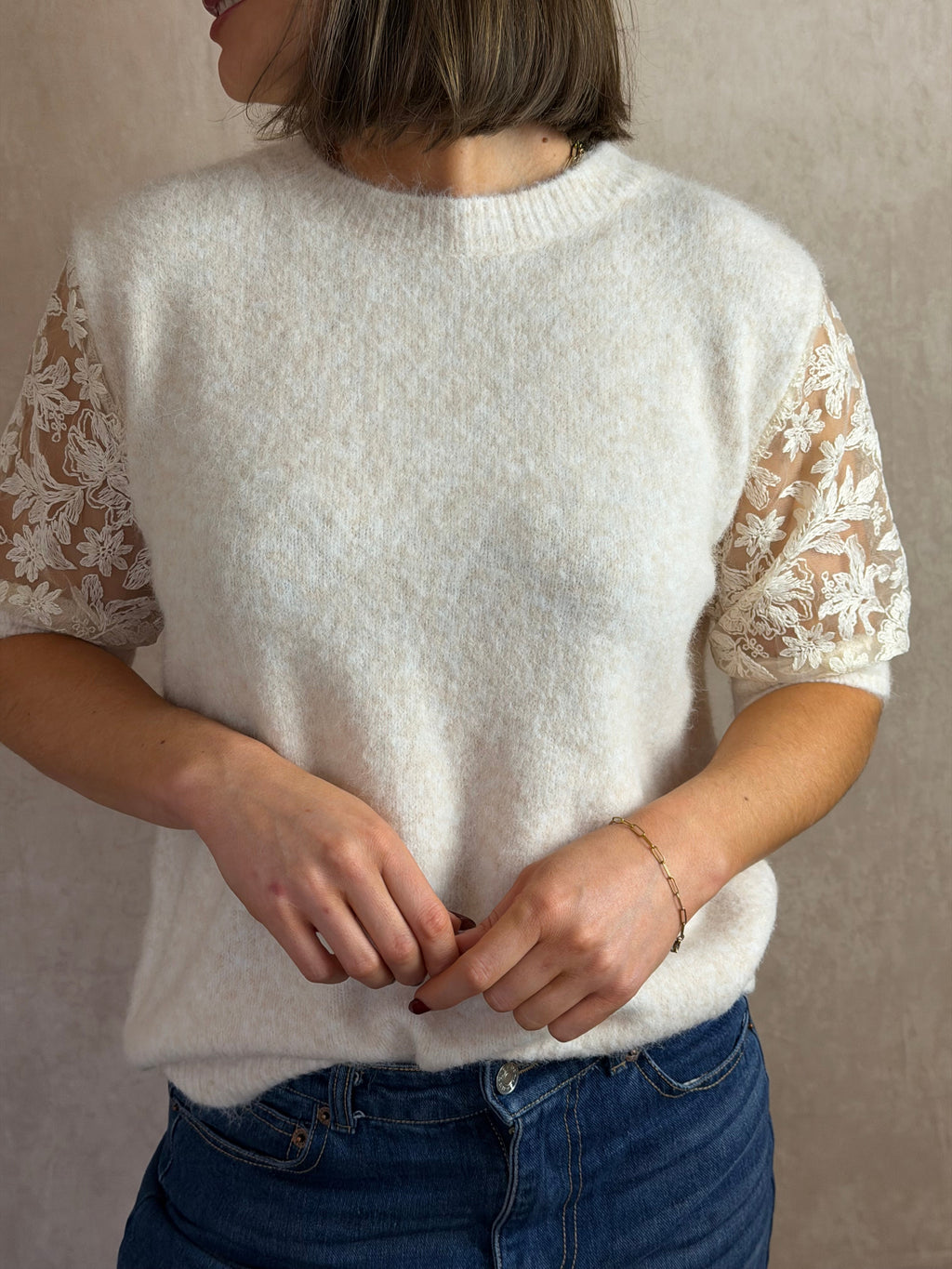 Pull écru Pauline